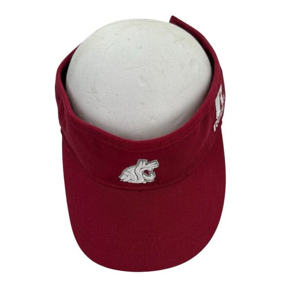 Washington State Cougars WSA Cougars Russell Athletics Hook and Loop Visor Red - Picture 6 of 10